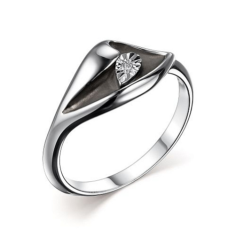 Кольцо из серебра 925 с бриллиантом