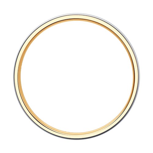 Кольцо из комбинированного золота 585 без вставок
