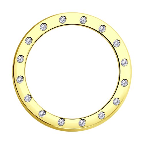 Кольцо из золоченного серебра 925 с фианитом