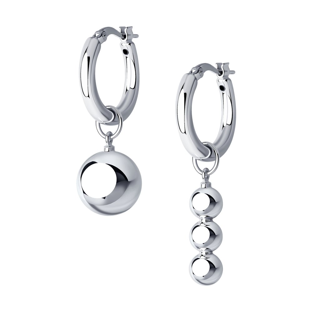 Серьги из серебра 925 без вставок