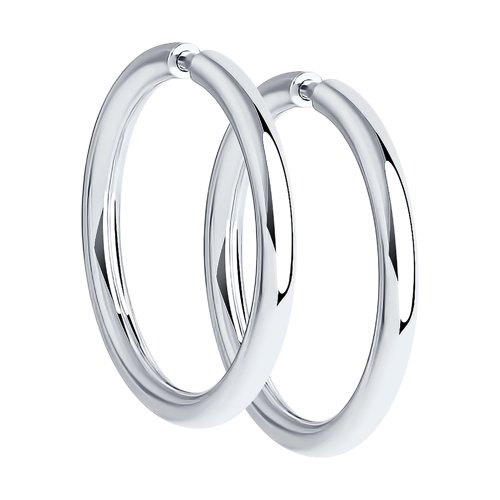 Серьги-конго из серебра 925 без вставок