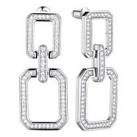 Серьги из серебра 925 с фианитами