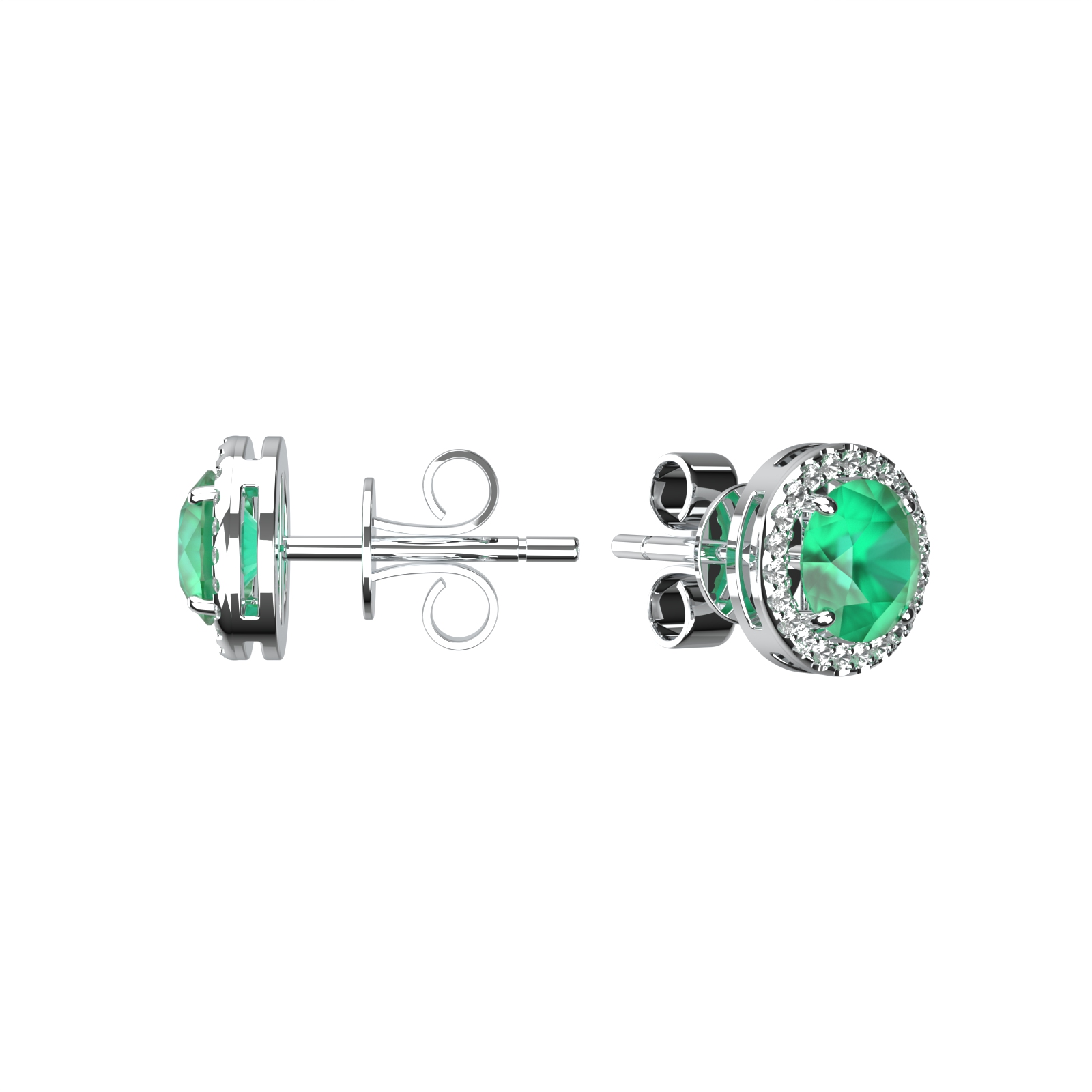 Серьги из серебра 925 с кубическим цирконием